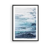 Affiche Poster 50x70cm Tableaux Image L'Abstraction Ecchymose Bleu Wall Art