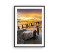 Affiche Poster 50x70cm Tableaux Image mer Baltique mer brise-lames Paysage Art