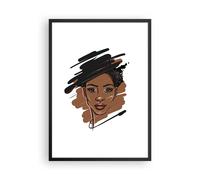 Affiche Poster 50x70cm Tableaux Image Photo Africain Moderne Portrait Wall Art