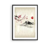 Affiche Poster 50x70cm Tableaux Image Photo Aquarelle Asie Paysage Wall Art