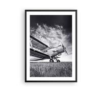 Affiche Poster 50x70cm Tableaux Image Photo Avion An-2 Noir Et Blanc Wall Art