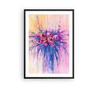 Affiche Poster 50x70cm Tableaux Image Photo Bouquet Fleurs Roses Wall Art