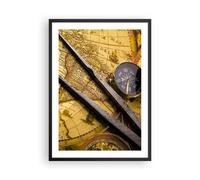 Affiche Poster 50x70cm Tableaux Image Photo Boussole aventure voyage Wall Art