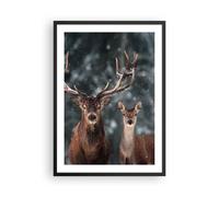 Affiche Poster 50x70cm Tableaux Image Photo Cerf renne chevreuil Wall Art