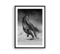 Affiche Poster 50x70cm Tableaux Image Photo Cheval Galop Dynamique Wall Art