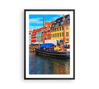 Affiche Poster 50x70cm Tableaux Image Photo Copenhague Nahavn Navires Wall Art