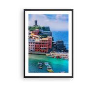 Affiche Poster 50x70cm Tableaux Image Photo Couleurs Bâtiments Italie Wall Art