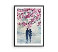 Affiche Poster 50x70cm Tableaux Image Photo Couple Paris Arbre Wall Art