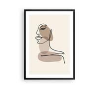 Affiche Poster 50x70cm Tableaux Image Photo Dessin Single-Line Femme Wall Art