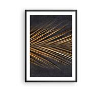 Affiche Poster 50x70cm Tableaux Image Photo Feuille Or Noir Wall Art Decoration