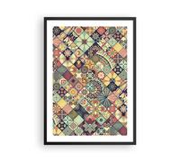 Affiche Poster 50x70cm Tableaux Image Photo fleurs mosaïque Wall Art Decoration