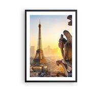 Affiche Poster 50x70cm Tableaux Image Photo Gargouilles Tour Eiffel Wall Art