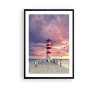 Affiche Poster 50x70cm Tableaux Image Photo Lanterne Mer Côte Wall Art