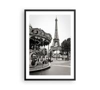 Affiche Poster 50x70cm Tableaux Image Photo Manège Tour Eiffel Wall Art