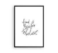 Affiche Poster 50x70cm Tableaux Image Photo Manuscrit devise croire Wall Art