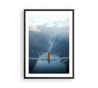 Affiche Poster 50x70cm Tableaux Image Photo Montagnes Hiver Pont Wall Art