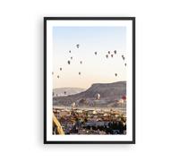 Affiche Poster 50x70cm Tableaux Image Photo montagnes montgolfière vol Wall Art