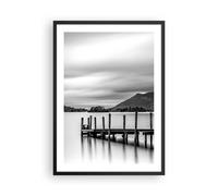 Affiche Poster 50x70cm Tableaux Image Photo Noir Et Blanc Paysage Lac Wall Art