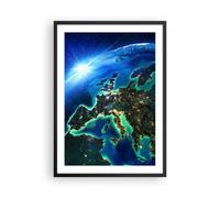 Affiche Poster 50x70cm Tableaux Image Photo Nuit espace monde vue Wall Art