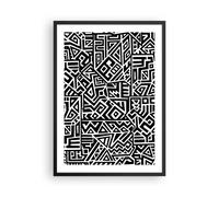 Affiche Poster 50x70cm Tableaux Image Photo Op Art. Noir Blanc Wall Art