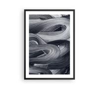 Affiche Poster 50x70cm Tableaux Image Photo Peinture Brosse Noir Wall Art