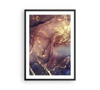 Affiche Poster 50x70cm Tableaux Image Photo Pierre Or Marbre Wall Art Decoration