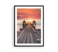 Affiche Poster 50x70cm Tableaux Image Photo Pont Bois Marche Wall Art Decoration