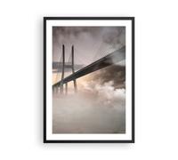 Affiche Poster 50x70cm Tableaux Image Photo pont brouillard eau Wall Art
