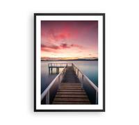 Affiche Poster 50x70cm Tableaux Image Photo Pont Rose Ciel Wall Art Decoration
