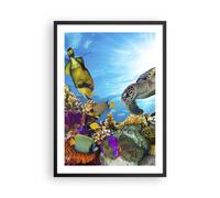 Affiche Poster 50x70cm Tableaux Image Photo récif corail poisson Wall Art