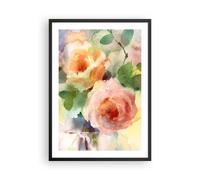 Affiche Poster 50x70cm Tableaux Image Photo rose fleur jardin Wall Art