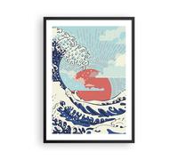 Affiche Poster 50x70cm Tableaux Image Photo Rouge Moderne Peut-être Wall Art