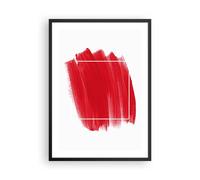 Affiche Poster 50x70cm Tableaux Image Photo Rouge Peintures Morceau Wall Art