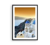 Affiche Poster 50x70cm Tableaux Image Photo Santorin Grèce vacances île Wall Art