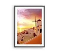 Affiche Poster 50x70cm Tableaux Image Photo Santorin Grèce vacances Wall Art