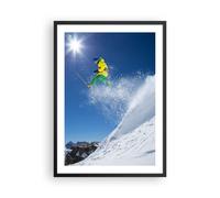 Affiche Poster 50x70cm Tableaux Image Photo Ski hiver neige montagne Wall Art