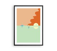 Affiche Poster 50x70cm Tableaux Image Photo Soleil Voilier Lanterne Wall Art