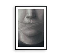 Affiche Poster 50x70cm Tableaux Image Photo Symbole Bouche Discours Wall Art