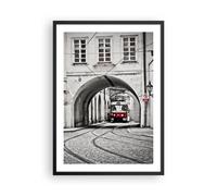 Affiche Poster 50x70cm Tableaux Image Photo Tchèque Tramway Prague Wall Art