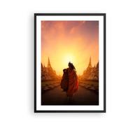 Affiche Poster 50x70cm Tableaux Image Photo temple moine Wall Art Decoration
