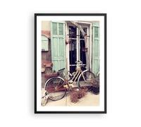 Affiche Poster 50x70cm Tableaux Image Photo Vélos Vintage Immeuble Wall Art