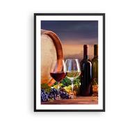 Affiche Poster 50x70cm Tableaux Image Photo vin vignoble été Wall Art Decoration