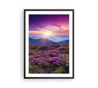 Affiche Poster 50x70cm Tableaux Image Prairie Montagne Ciel Paysage Wall Art