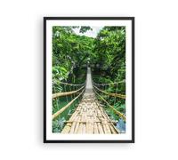 Affiche Poster 50x70cm Tableaux Image trottoir arbre bois passerelle Wall Art
