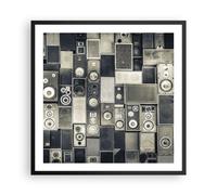 Affiche Poster 60x60cm Tableaux Image Abstraction Haut-parleurs Graphisme Art