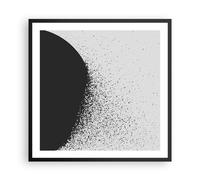 Affiche Poster 60x60cm Tableaux Image L'Abstraction Noir Et Blanc Géométrie Art