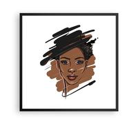 Affiche Poster 60x60cm Tableaux Image Photo Africain Moderne Portrait Wall Art