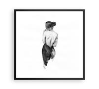 Affiche Poster 60x60cm Tableaux Image Photo Aquarelle Femme Nudité Wall Art
