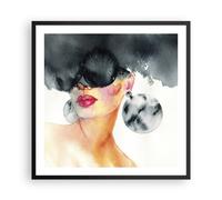 Affiche Poster 60x60cm Tableaux Image Photo Aquarelle Maquette Lunettes Wall Art
