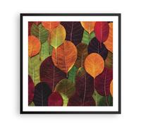 Affiche Poster 60x60cm Tableaux Image Photo Automne Feuilles Graphismes Wall Art